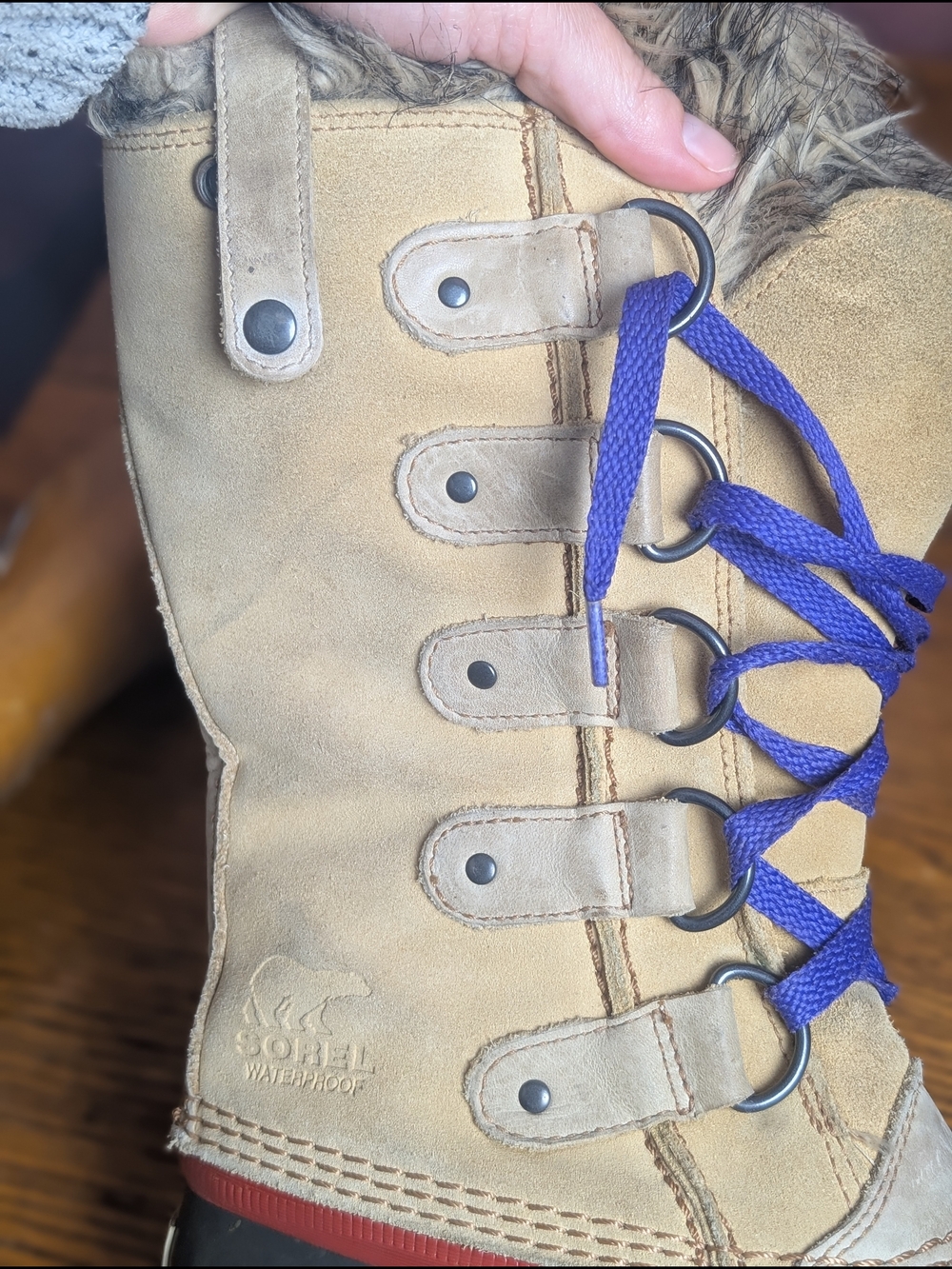 Sorel Joan of Arctic Waterproof Winter Snow Boots Tan Fur Women’s Size 6 - Picture 11 of 15